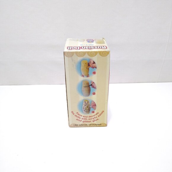 AMAV Ltd. Russian Doll Set Paint & Decorate 6 Nested Dolls Ready To Paint - Picture 4 of 8